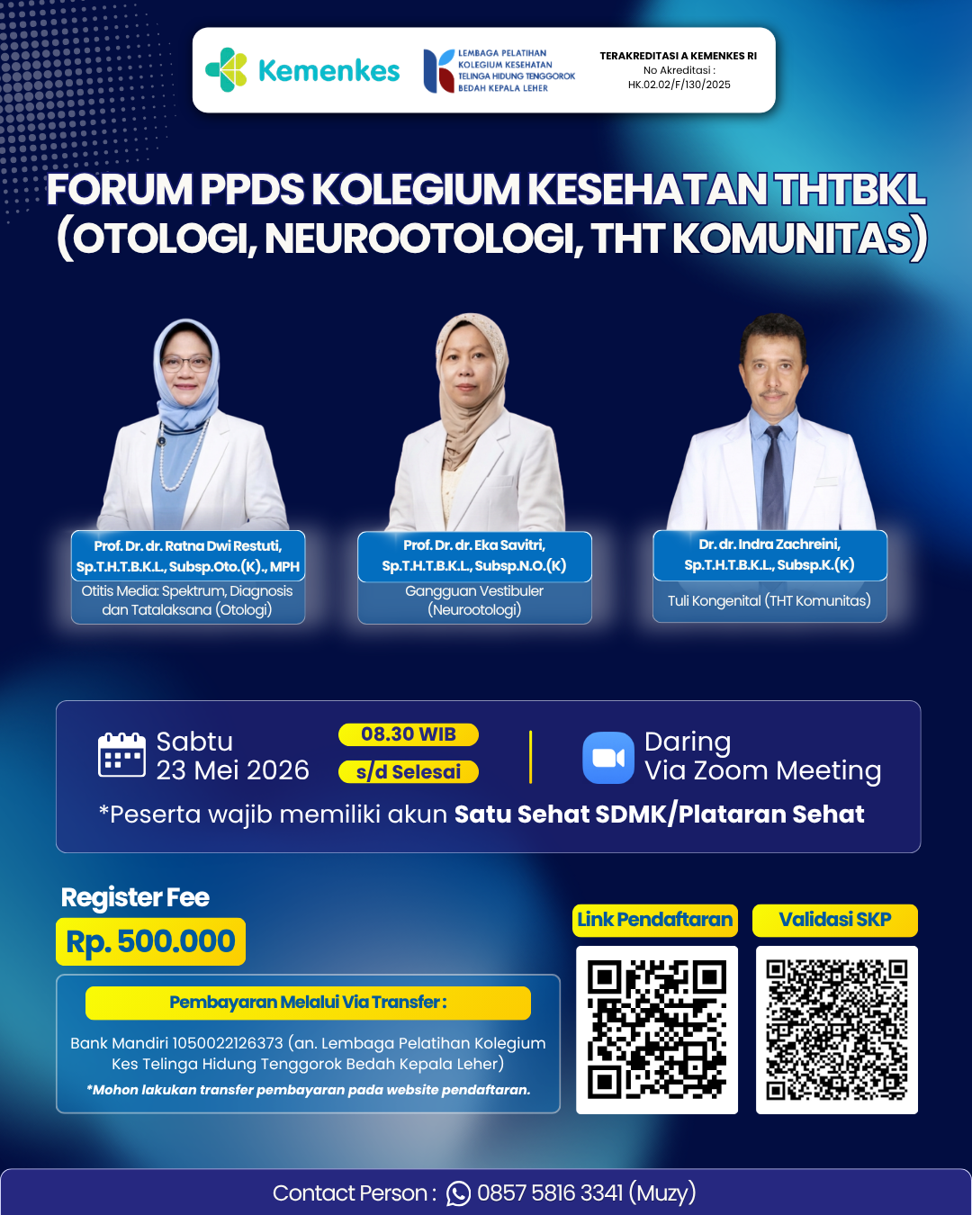Forum PPDS Kolegium Kesehatan THTBKL (Otologi - Neurootologi - THT-Komunitas)